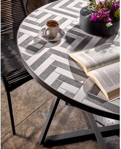 Stół ogrodowy z ceramicznym blatem Kave Home Tella, ⌀ 90 cm