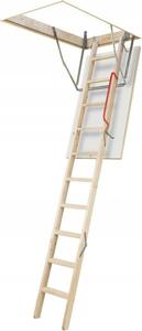 Drewniane schody strychowe 70x120 cm biaa klapa + porcz