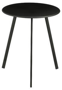 Mica Decorations Seattle – stolik ogrodowy – okrgy stolik kawowy – stolik na roliny i stolik kawowy – 45 x Ø38 cm – metal – czarny