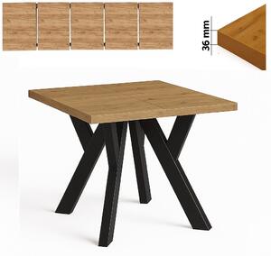 Stół 100x100/250 cm kwadratowy rozkładany, blat 3,6 cm, nogi Metalowe „ Y ” PROMOCJA I ArtDHome