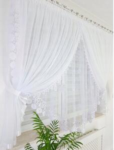 Firanka z gipiurÄ uszyta z woalu oraz markizety 400x160cm