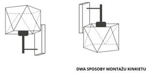 Kinkiet lampa ścienna lampa na ścianę z abażurem diament GRAND