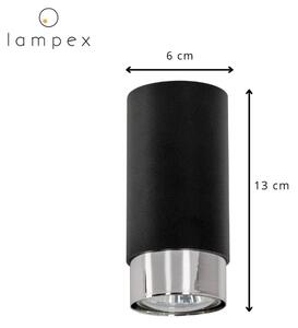 Hava lampa sufitowa 1-punktowa czarna/srebrna LPX0092/1P CZA