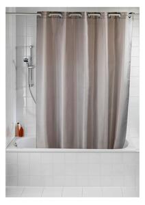 Szarobeżowa zasłona prysznicowa z warstwą przeciw pleśni Wenko Comfort Flex, 180x200 cm