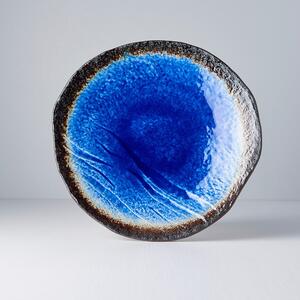 Niebieski talerz ceramiczny MIJ Cobalt, ø 27 cm