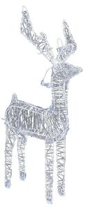Druciana dekoracja świąteczna Reindeer srebrny, 80 LED