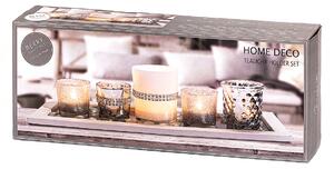 Zestaw świeczników na świeczki tealight Mendavia 6 szt., 37 x 14 cm