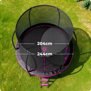 Trampolina ogrodowa THUNDER 8ft 244 cm z siatką wewnętrzną i drabinką