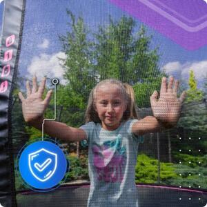 Trampolina ogrodowa THUNDER 12ft 366 cm z siatką i drabinką profesjonalna łatwy montaż