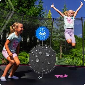 Trampolina ogrodowa THUNDER 12ft 366 cm z siatką i drabinką profesjonalna łatwy montaż