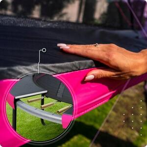 Trampolina ogrodowa THUNDER 12ft 366 cm z siatką i drabinką profesjonalna łatwy montaż