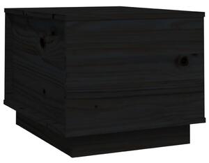 Stolik kawowy, czarny, 40x50x35 cm, lite drewno sosnowe