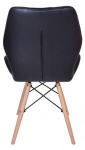 Krzesło tapicerowane Rennes - czarny