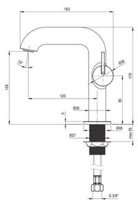 Bateria umywalkowa DEANTE Silia BQS N24M Nero