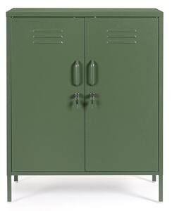 Ciemnozielona metalowa szafka z zamkiem 80x101,5x40 cm Cambridge – Yes Everyday