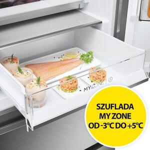 Lodówka HAIER HTW5620DNMG No Frost 205cm Inox