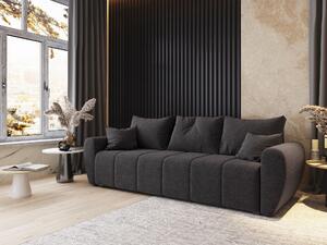 Masseno Sofa MADISON z funkcją spania i pojemnikiem na pościel, Rozkładana sofa - Szary, SAWANA 05