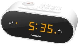 Sencor SRC 3100 W Radiobudzik z projektorem, biały