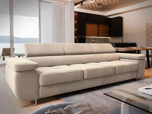 Masseno Sofa MOSINE z funkcją spania, Rozkładana sofa - Wanilia, MONOLITH 04