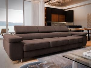 Masseno Sofa MOSINE z funkcją spania, Rozkładana sofa - Brązowy, MONOLITH 29