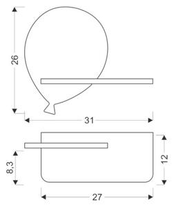 Kinkiet Candellux BALOON 1x wbudowany LED 21-85108