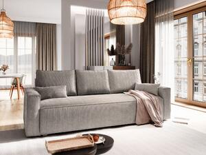 Masseno Sofa MENI z funkcją spania i pojemnikiem na pościel, Rozkładana sofa - Beżowy, POSO 02