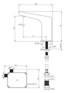 Bateria umywalkowa DEANTE Hiacynt BQH028R Chrom