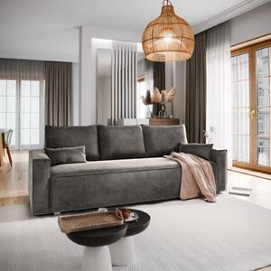 Masseno Sofa ALATRI z funkcją spania i pojemnikiem na pościel, Rozkładana sofa - Szary, MONOLITH 85