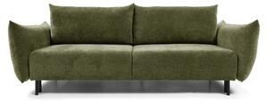 Masseno Sofa UNO z funkcją spania i pojemnikiem na pościel, Rozkładana sofa - Zielony, OVER THE HORIZON 38