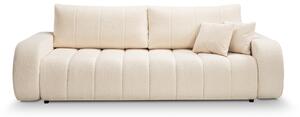 Masseno Sofa GIOIA z funkcją spania i pojemnikiem na pościel, Rozkładana sofa - Kremowy, LAMBI 8