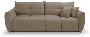 Masseno Sofa MODA z funkcją spania i pojemnikiem na pościel, Rozkładana sofa - Beżowy, WIND 11