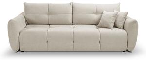Masseno Sofa MODA z funkcją spania i pojemnikiem na pościel, Rozkładana sofa - Beżowy, WIND 05