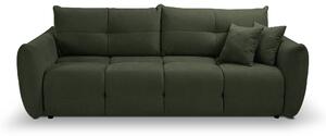 Masseno Sofa MODA z funkcją spania i pojemnikiem na pościel, Rozkładana sofa - Zielony, WIND 75