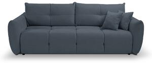Masseno Sofa MODA z funkcją spania i pojemnikiem na pościel, Rozkładana sofa - Niebieski, WIND 76