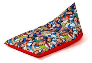 Pufa worek GO GIFT Materac XXL Druk-czerwony 160 x 80 cm