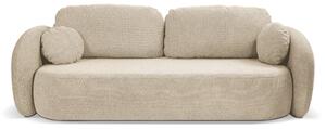 Masseno Sofa AMICO z funkcją spania i pojemnikiem na pościel, Rozkładana sofa - Kremowy, ARAGON 03