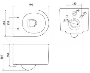 Mexen Sofia miska wc Rimless Tornado z deską wolnoopadającą slim, duroplast, biała połysk - 30540400T