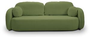 Masseno Sofa AMICO z funkcją spania i pojemnikiem na pościel, Rozkładana sofa - Zielony, SICURO 20
