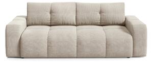 Masseno Sofa DUCA z funkcją spania i pojemnikiem na pościel, Rozkładana sofa - Beżowy, CURIO 09