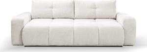 Masseno Sofa DUCA z funkcją spania i pojemnikiem na pościel, Rozkładana sofa - Kremowy, PERFECT HARMONY 01