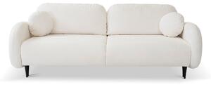 Masseno Sofa AGIO z funkcją spania i pojemnikiem na pościel, Rozkładana sofa - Kremowy, RUN AGAIN 01