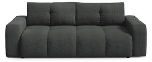 Masseno Sofa DUCA z funkcją spania i pojemnikiem na pościel, Rozkładana sofa - Grafitowy, CURIO 97