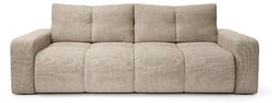 Masseno Sofa DUCA z funkcją spania i pojemnikiem na pościel, Rozkładana sofa - Beżowy, FLOW 02