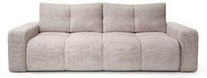 Masseno Sofa DUCA z funkcją spania i pojemnikiem na pościel, Rozkładana sofa - Beżowy, FLOW 03