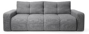 Masseno Sofa DUCA z funkcją spania i pojemnikiem na pościel, Rozkładana sofa - Szary, FLOW 17