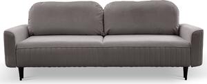 Masseno Sofa FILO z funkcją spania i pojemnikiem na pościel, Rozkładana sofa - Szary, VELLUTO 16