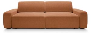 Masseno Sofa VEO z funkcją spania i pojemnikiem na pościel, Rozkładana sofa - Ceglasty, RAVEN 44