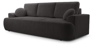 Masseno Sofa FILO z funkcją spania i pojemnikiem na pościel, Rozkładana sofa - Czarny, CORAL 60