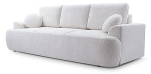 Masseno Sofa FILO z funkcją spania i pojemnikiem na pościel, Rozkładana sofa - Biały, CORAL 70