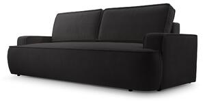 Masseno Sofa SOLO z funkcją spania i pojemnikiem na pościel, Rozkładana sofa - Czarny, GERRA 75